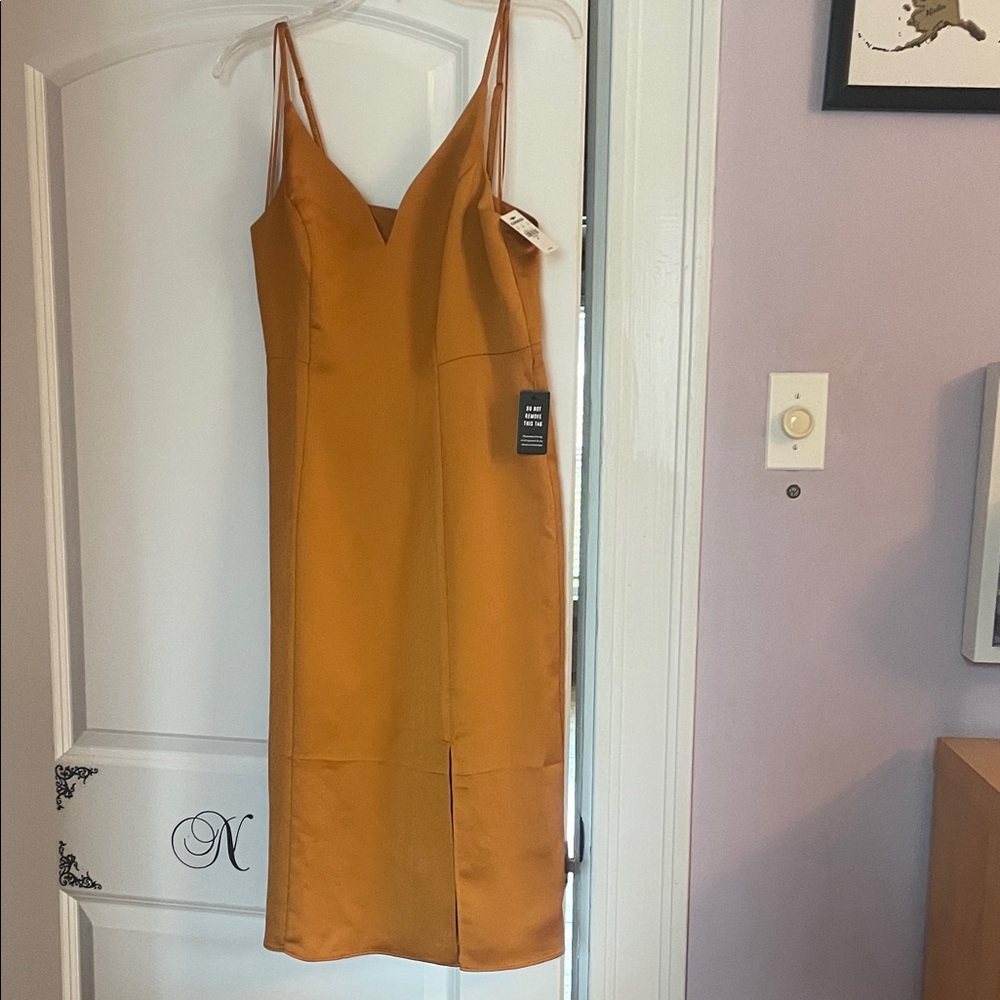 Women’s Strappy Slip Dress in Amber